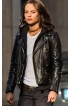 Alicia Vikander Tomb Raider Lara Croft Brando Biker Black Leather Jacket